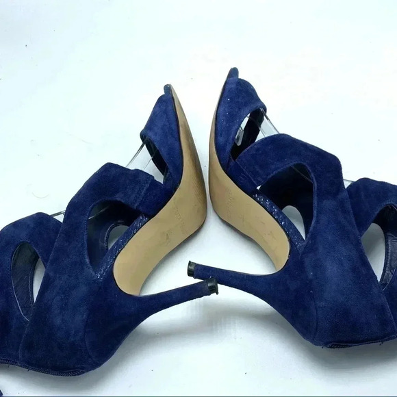 White House Black Market WHBM strappy suede Katia Caged High Heel shoe s… - Picture 6 of 7